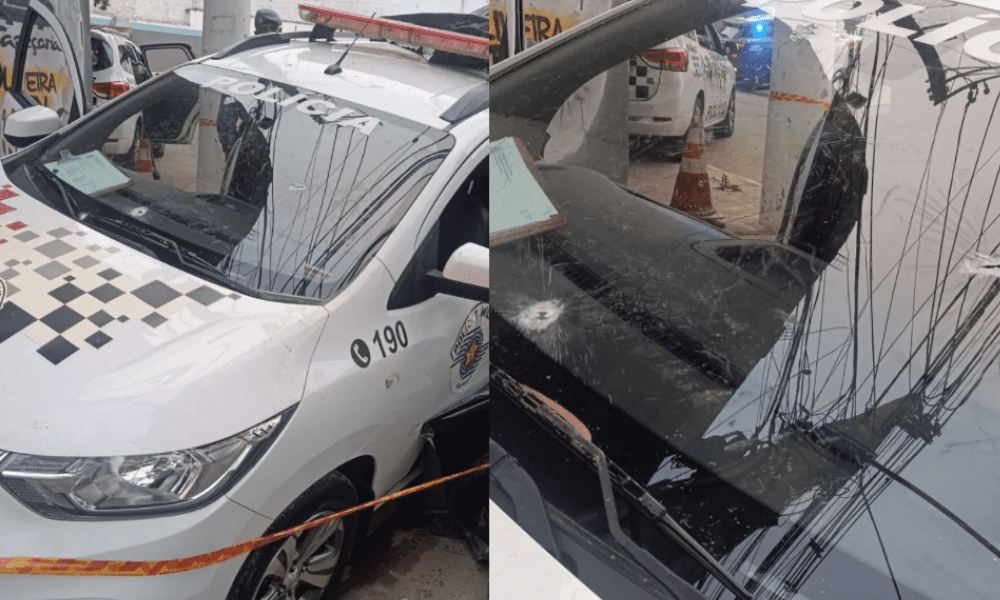 Policial militar é baleado em viatura durante patrulhamento
