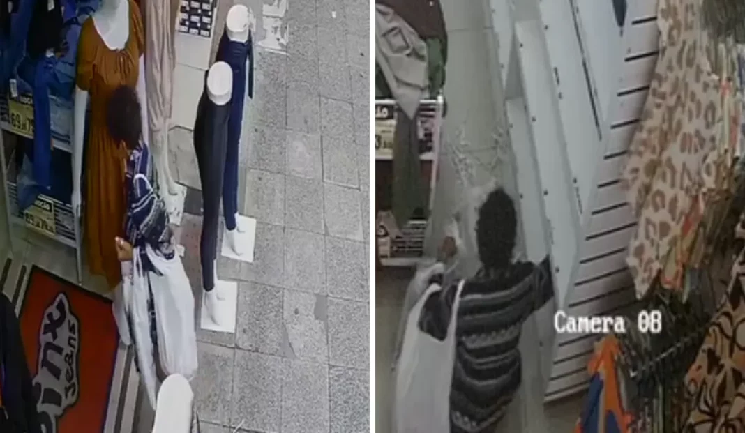 Mulher rouba 10 calças jeans em loja