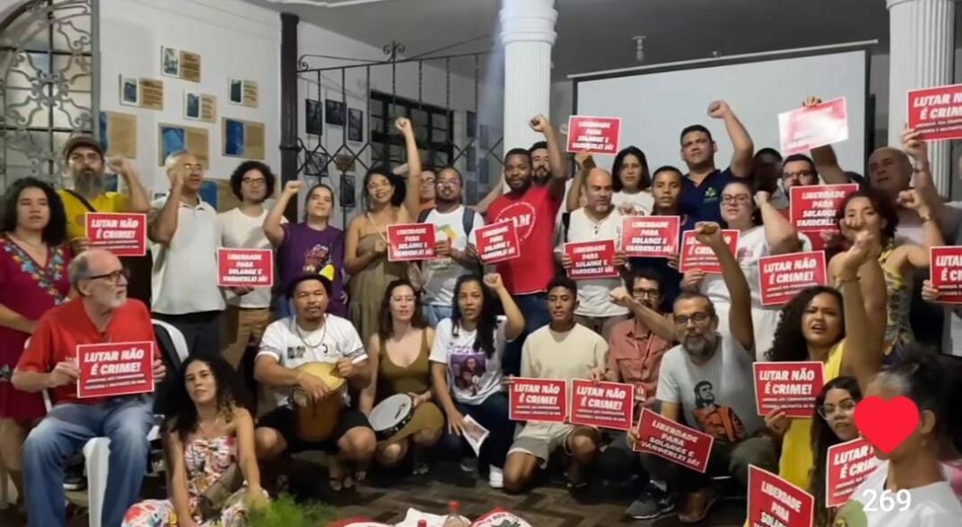 Organizações e movimentos populares realizam ato de solidariedade aos militantes do MAB presos no RJ