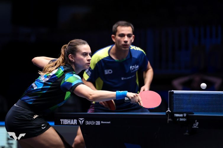 Eslovênia- 20/06/2025 - Hugo Calderano e Bruna Takahashi vão à final de torneio na Eslovênia.