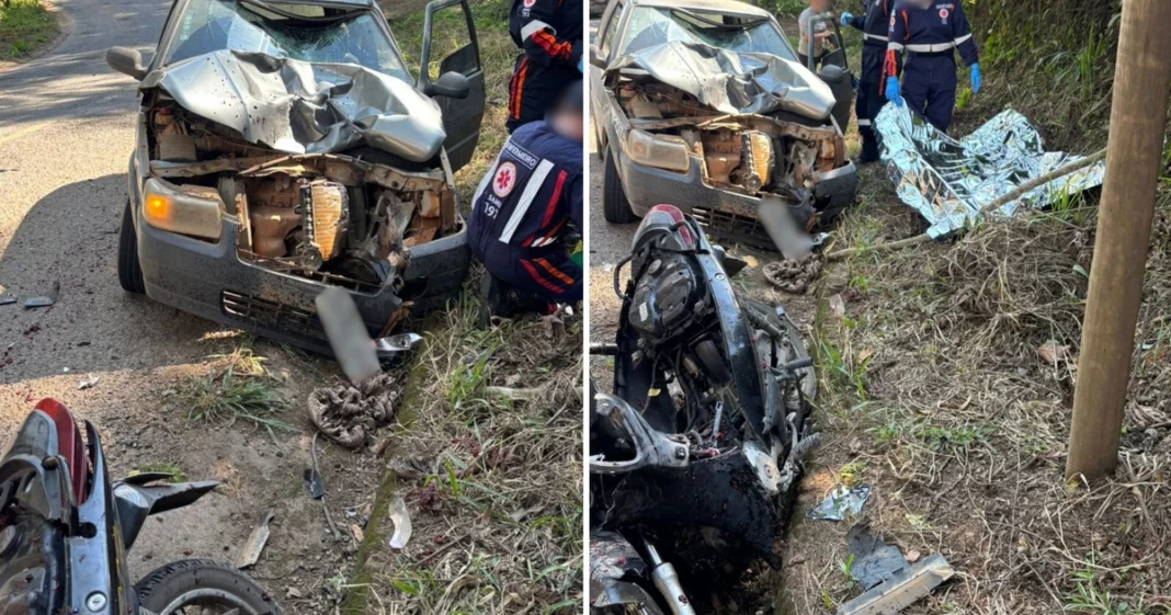 Motociclista morre em acidente na zona rural de Venda Nova do Imigrante