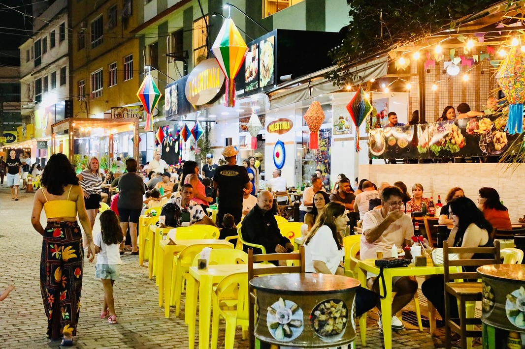 Avenida Jerusalém, no Polo Gastronômico de Vila Palestina, em Cariacica.