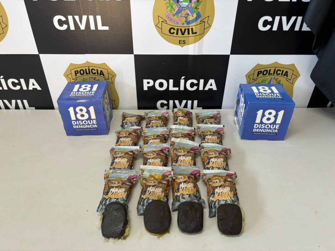 Polícia Civil prende homem com drogas dentro do porta-malas do carro na altura da BR-262 no município de Domingos Martins